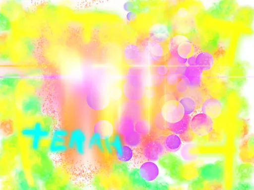 Bubble Party: yellow, pink and purple bubbles crowding together