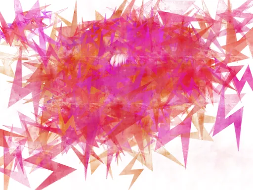Pink Lightning: layers of pink, red and orange zigzags