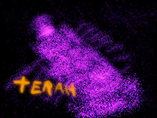 Purple Stardust: a drift of purple sparkle across a black sky
